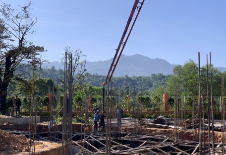 Tháng 11 - Tiến độ xây dựng khuôn viên biệt thự 2000m2 